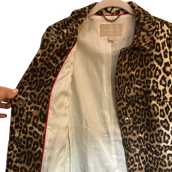Banana Republic Women’s Honey Gold Leopard Print Coat Size XS - Picture 4 of 12
